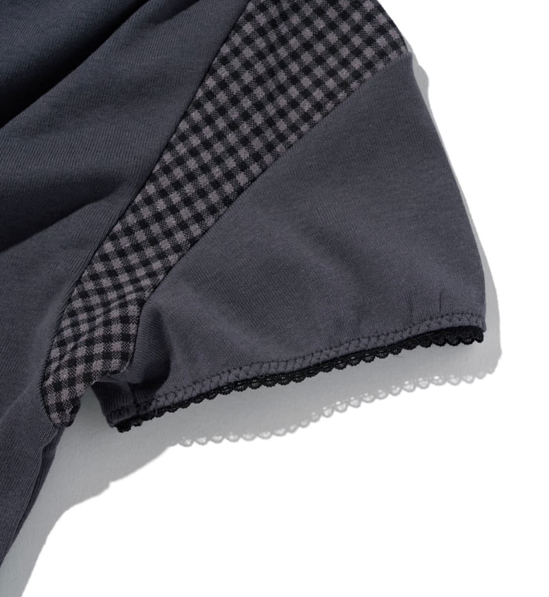미스치프 Mschf cowl check block top_charcoal 상품이미지4