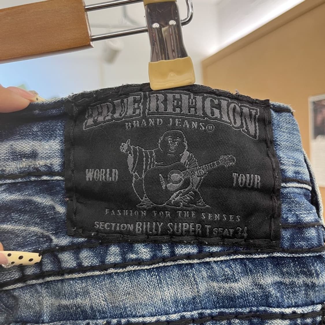 트루릴리전 빌리슈퍼티 Y2K 락시크 데님팬츠 28인치 C09968 상품이미지5