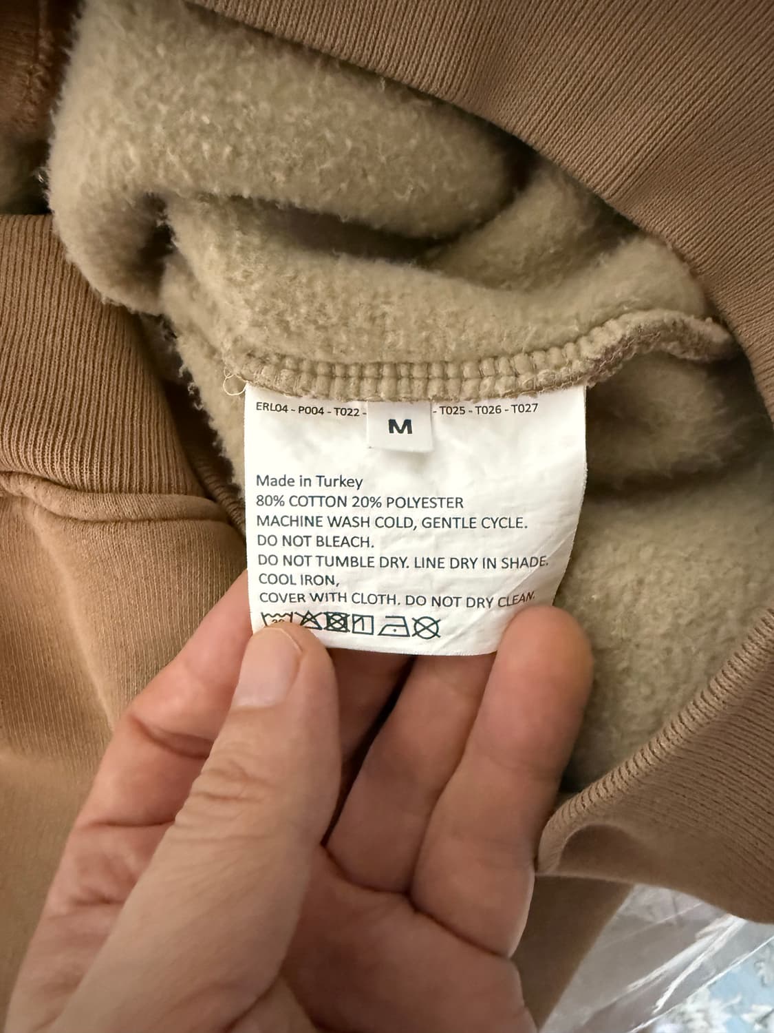 ERL wave hoodie washed brown 상품이미지3