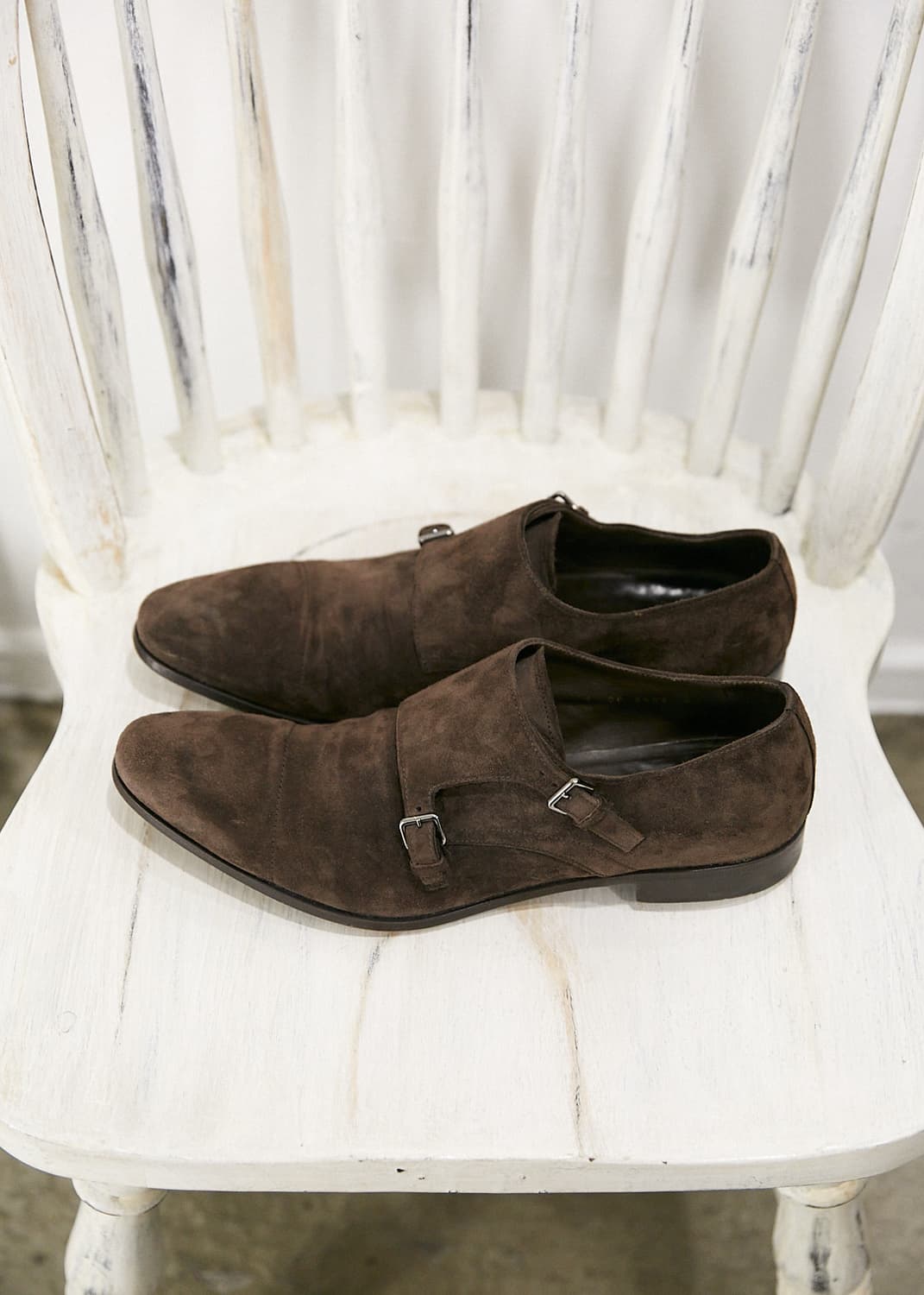Suede Double Monk Strap Shoes 상품이미지1