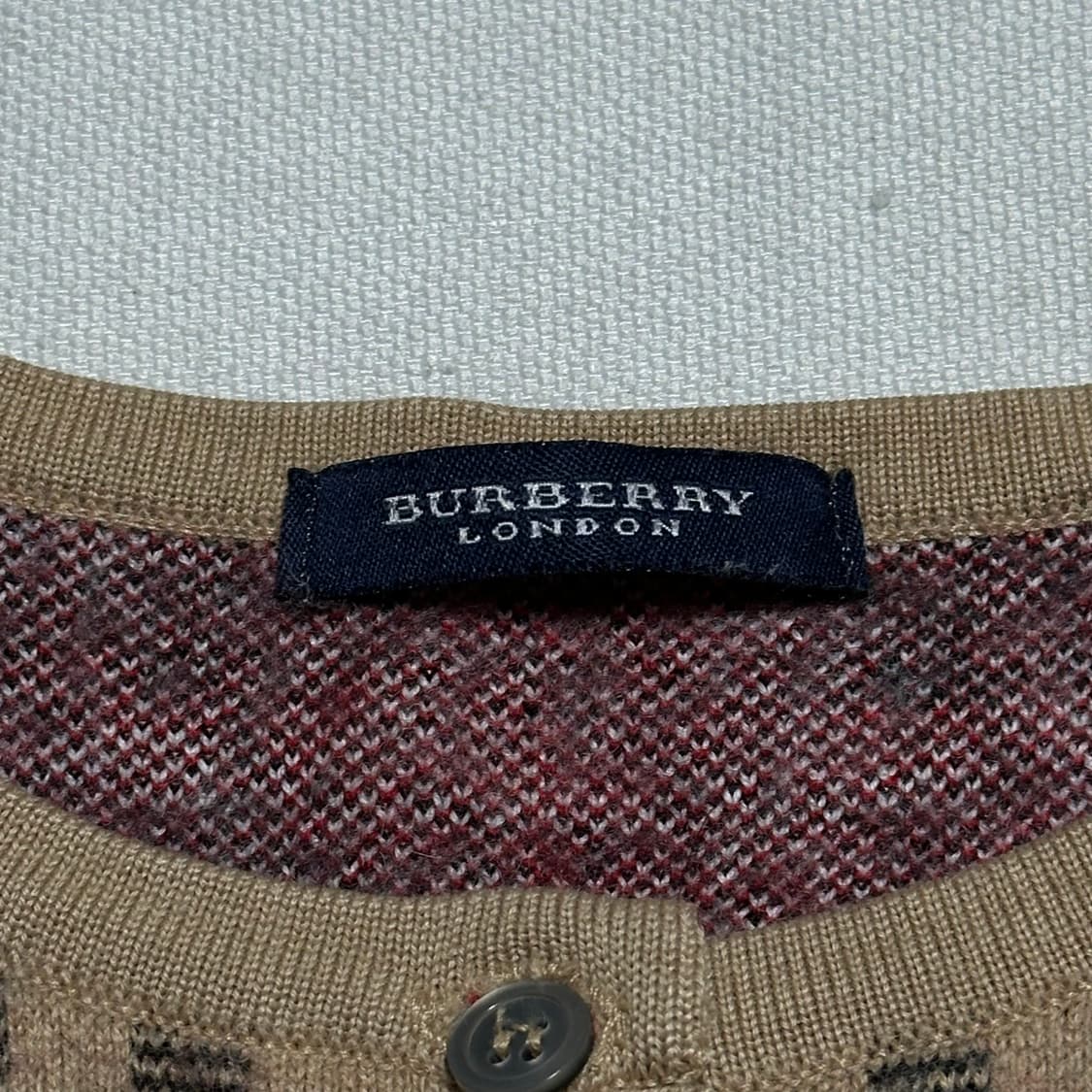 S 버버리 노바체크 여성용 라운드넥 가디건 상품이미지4