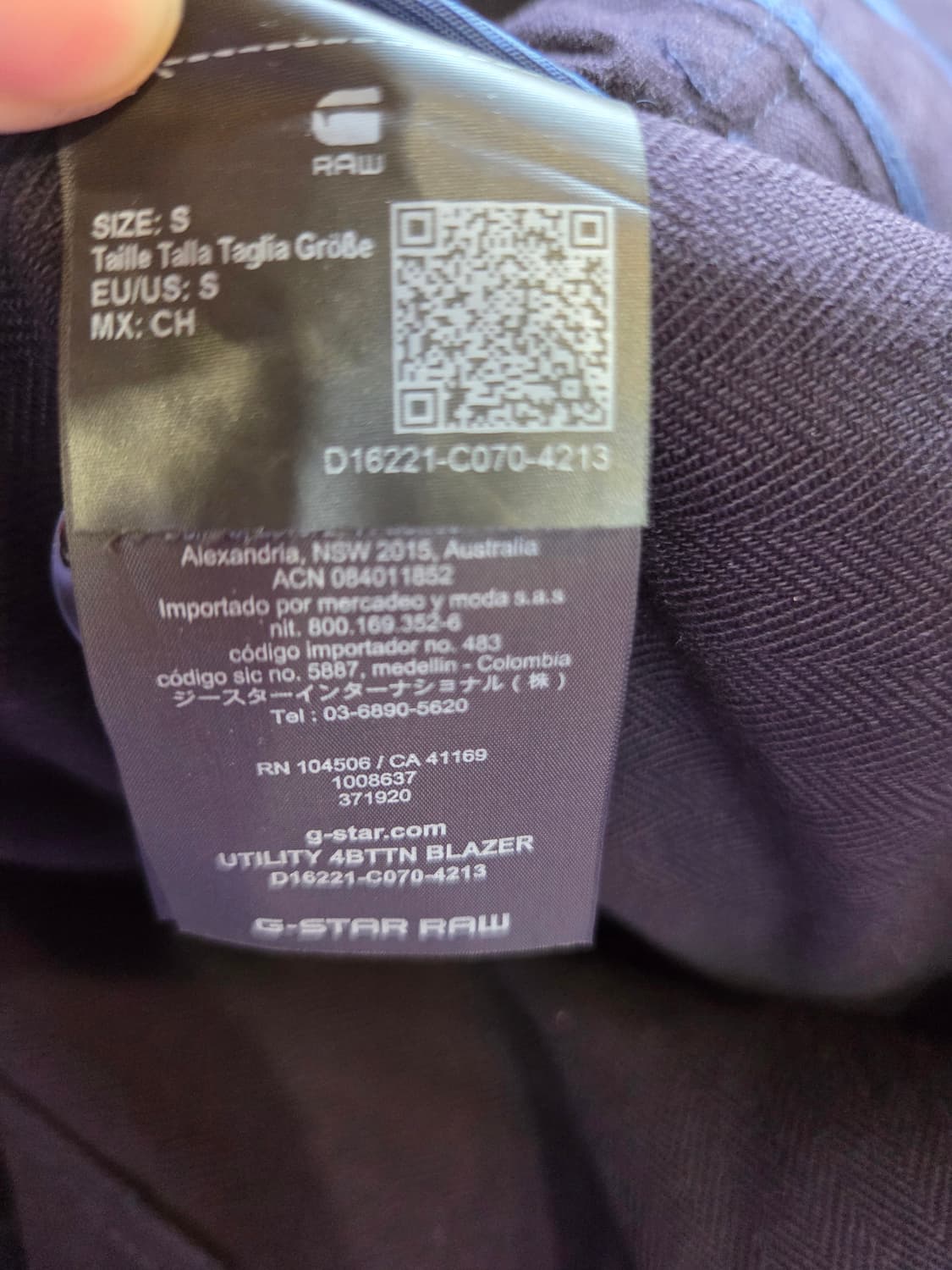 G-Star RAW 블랙 블레이저 자켓(S)디피용 상품이미지9