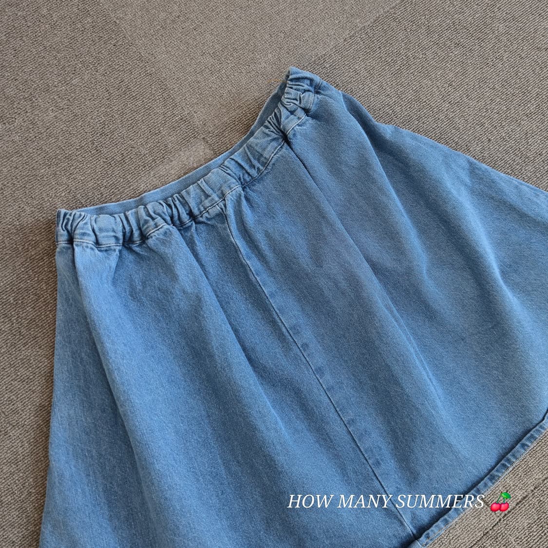 브라우니 데님 플레어 스커트 F 연청 A라인 밴딩 미니 빈티지 상품이미지8