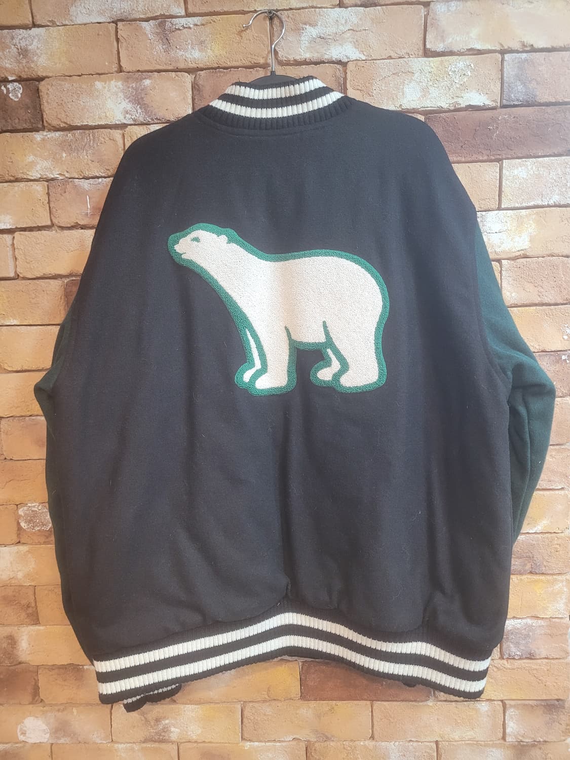 곰표 바시티 자켓 블랙/그린 사이즈 1 상품이미지3