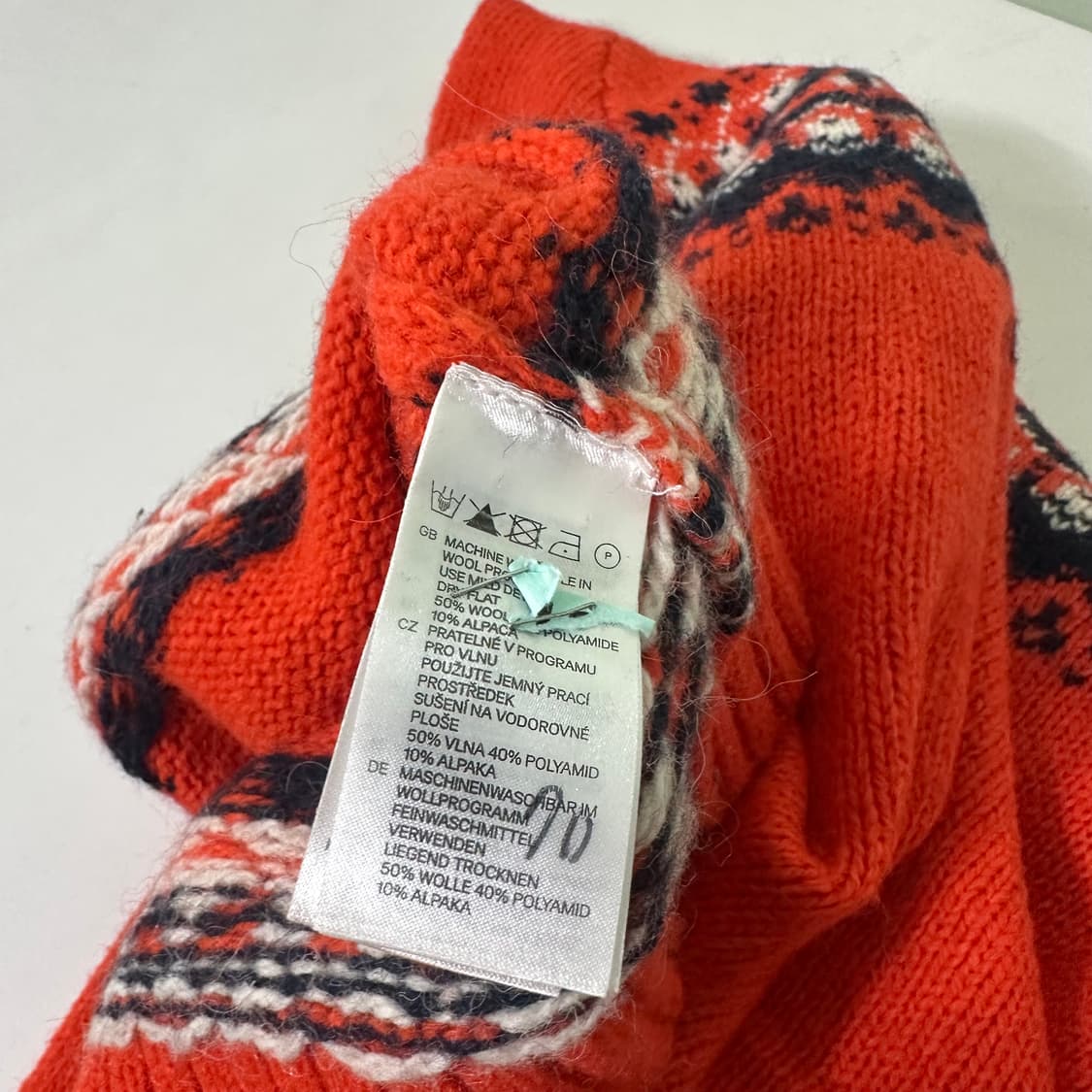 M H&M LOGG 알파카혼방 코랄 눈꽃니트 상품이미지4