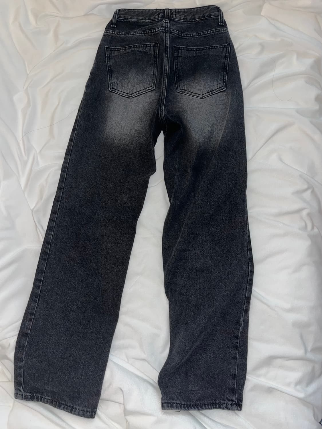 (쿨거2)흑청 와이드 워싱 데님 상품이미지4