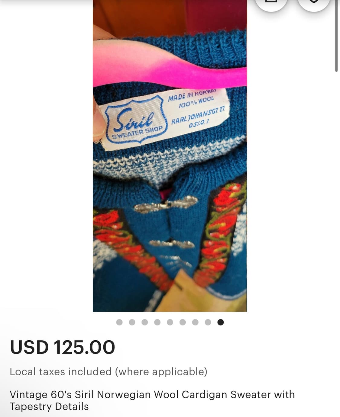 70s 노르웨이 울 가디건 상품이미지5