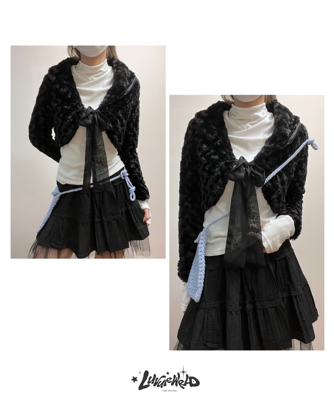 빈티지 블랙레이스 미니스커트 갸루 상품이미지7