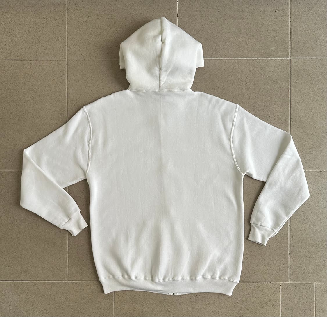 80s 빈티지 러셀 후드집업 화이트 XL USA 상품이미지2