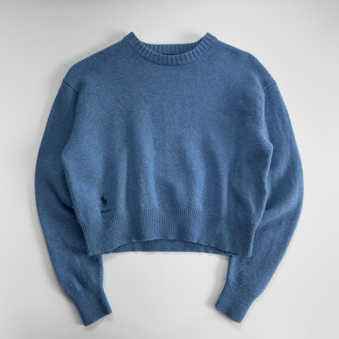 Polo 폴로 블루 포니 크롭 블루 니트 상품이미지3