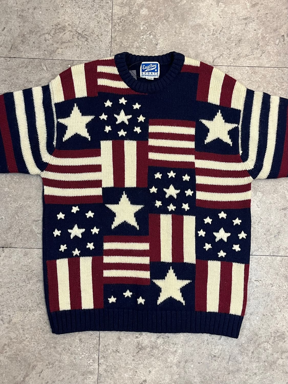 이스트보이 성조기 울 니트 M #csz2458 상품이미지5