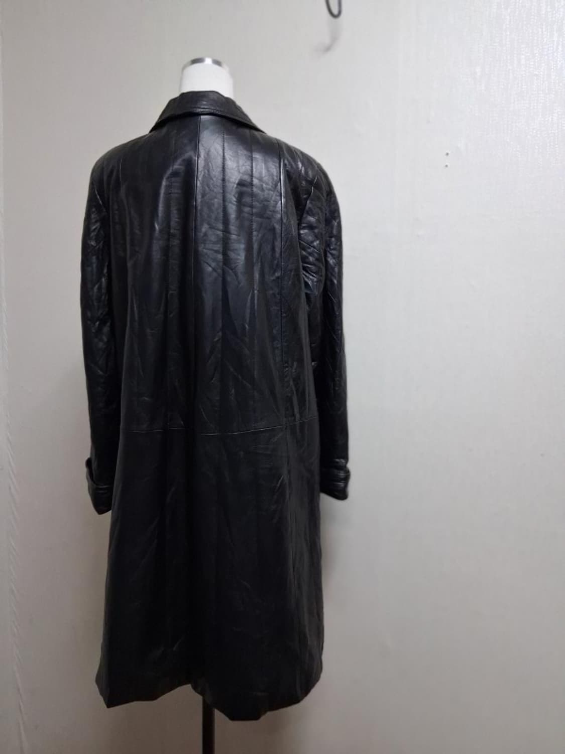 일본빈티지 SHVNING HEART 검정 양가죽코트 퀼팅양가죽코트 프리사 상품이미지2