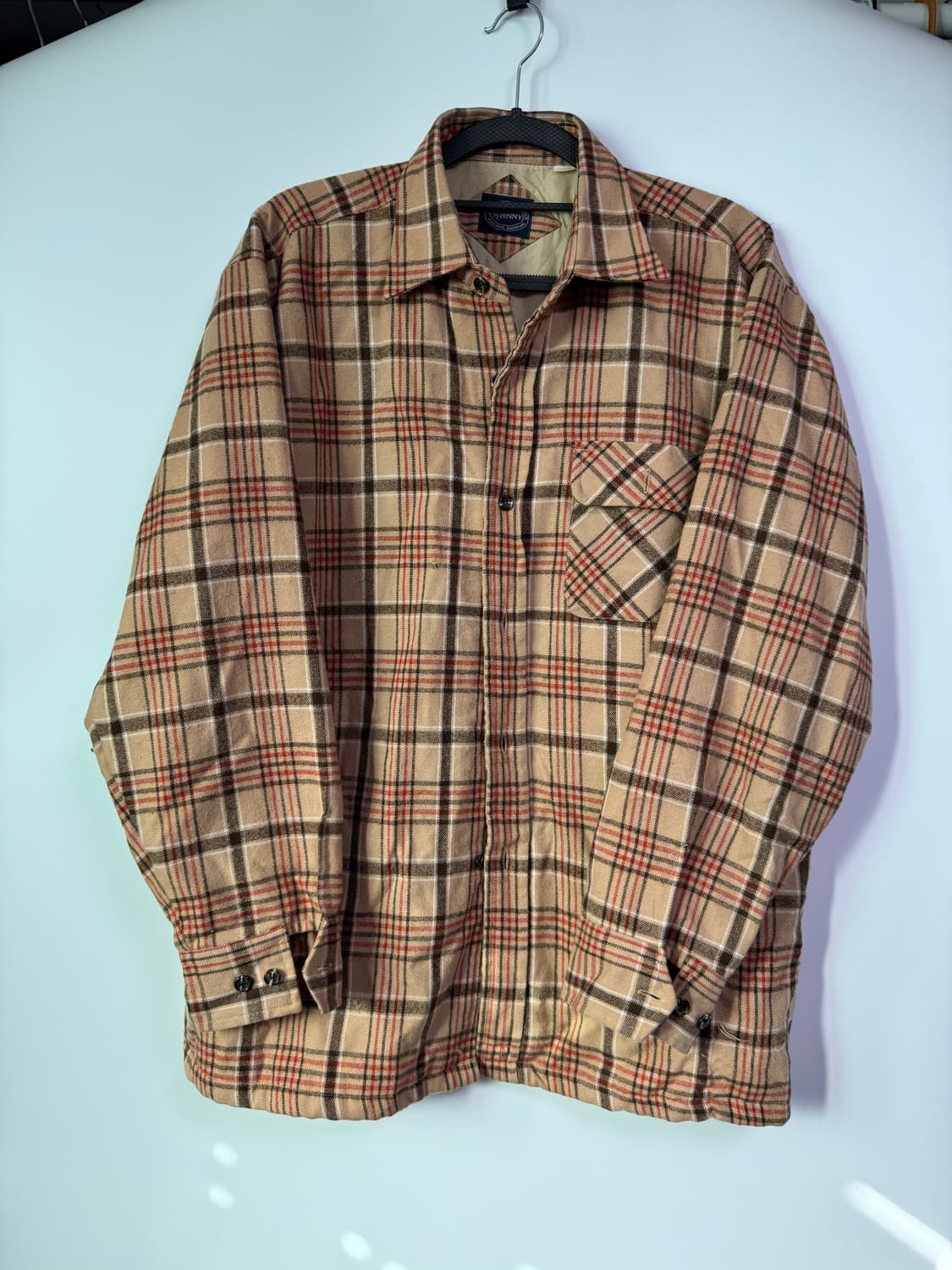 1/2 penny 패딩 체크 셔츠 L 상품이미지1