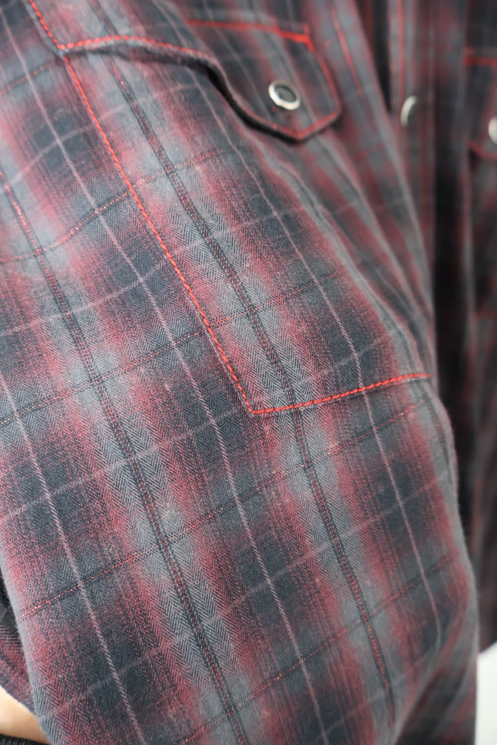 JPN Western Plaid Shirt Overfit 상품이미지5