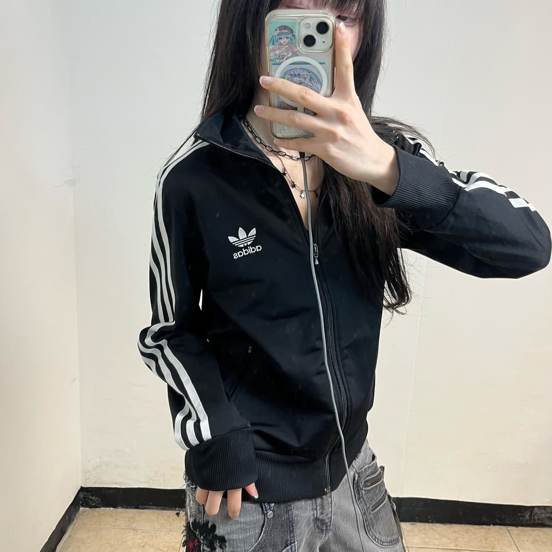 Adidas black firebird jersey 상품이미지2
