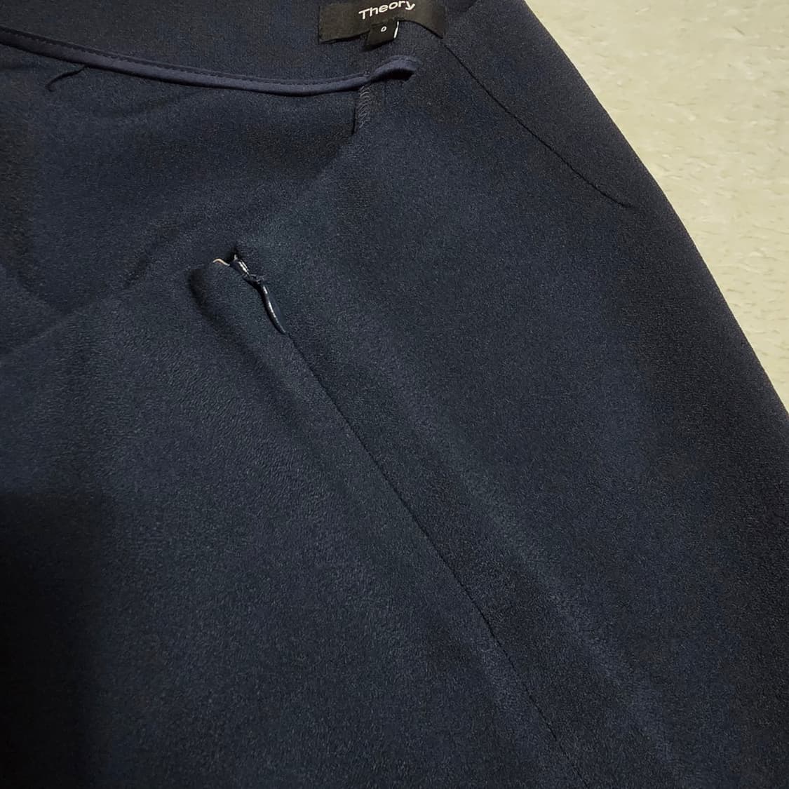 (0)여성 띠어리 와이드 슬랙스 팬츠 여름 네이비 상품이미지5