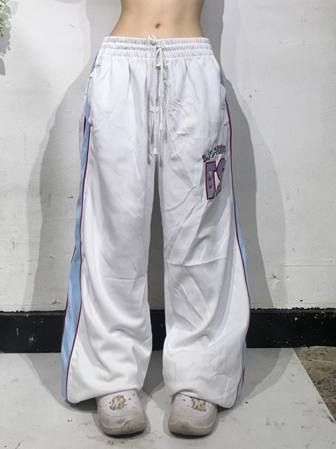 90s 사우스폴 올드스쿨 화이트 사이드 라인 힙합 팬츠 트레이닝 바지  상품이미지2