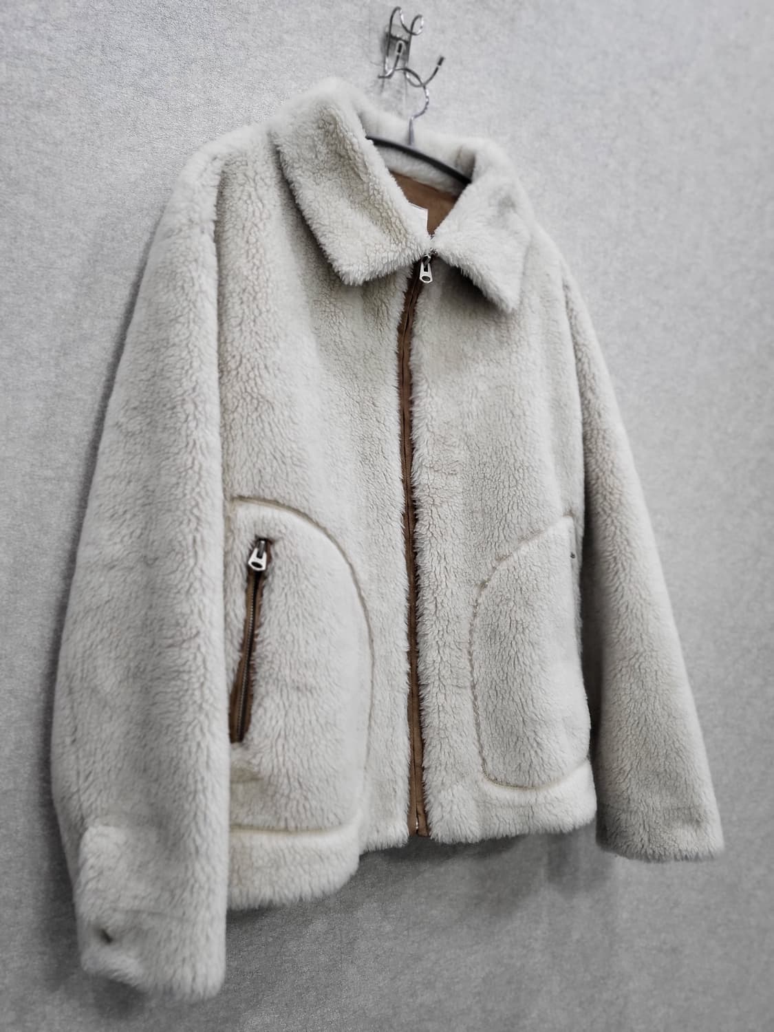 시에로(siero) 아이보리 무스탕 자켓 상품이미지10