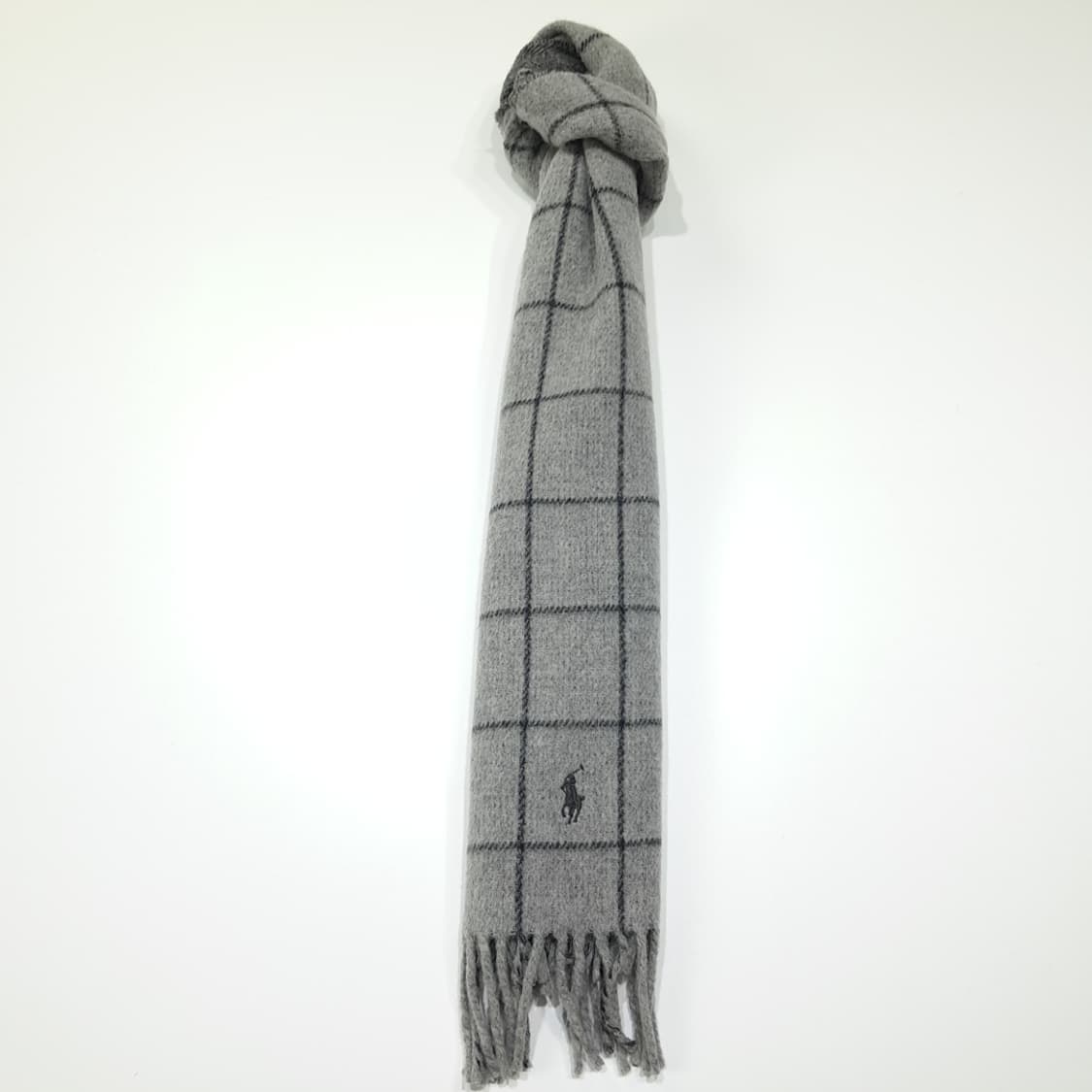 MX400 폴로 이태리판 램스울 헤링본 그레이 머플러 목도리 상품이미지5
