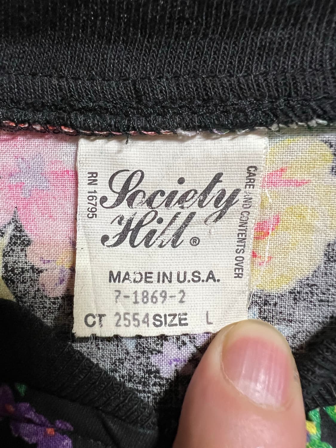 빈티지 80s 플로럴 블랙 봄버 자켓 상품이미지5