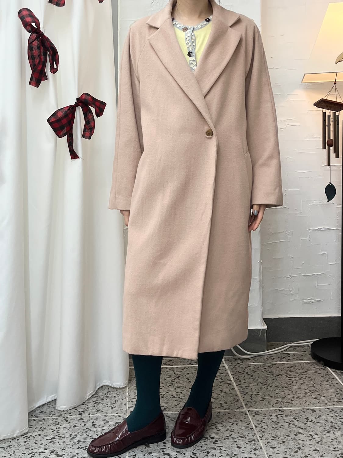 blush pink coat 상품이미지5