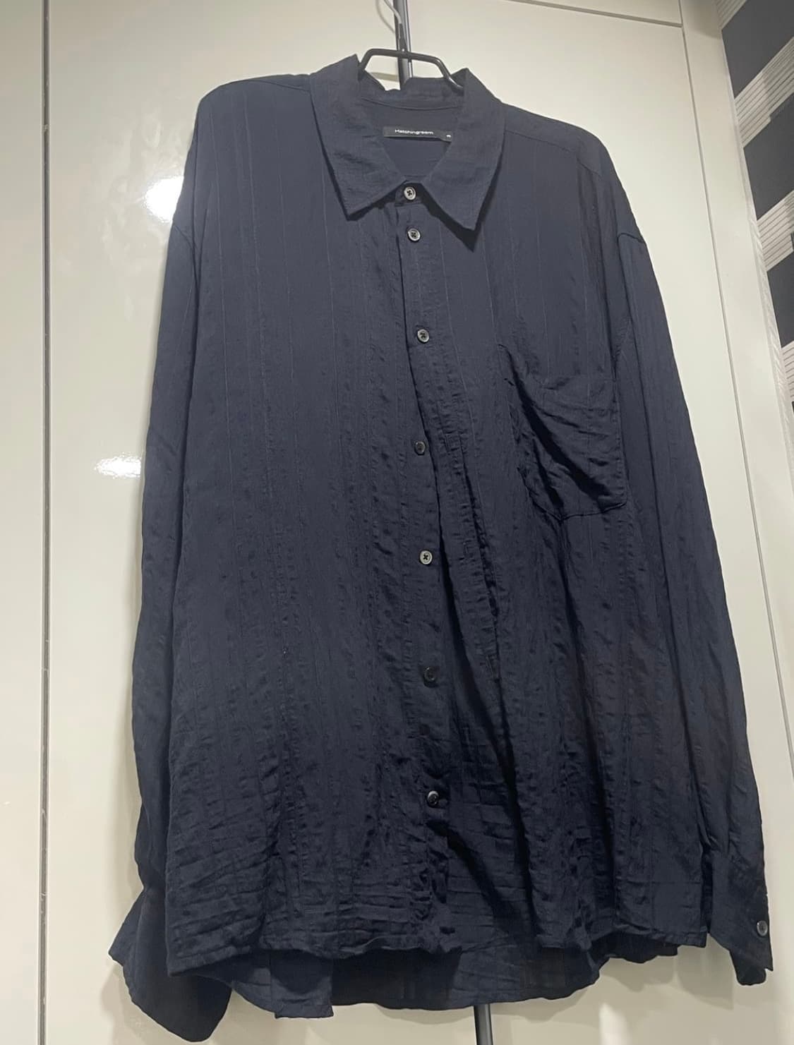 해칭룸 스트라이프 네이비 셔츠 상품이미지3