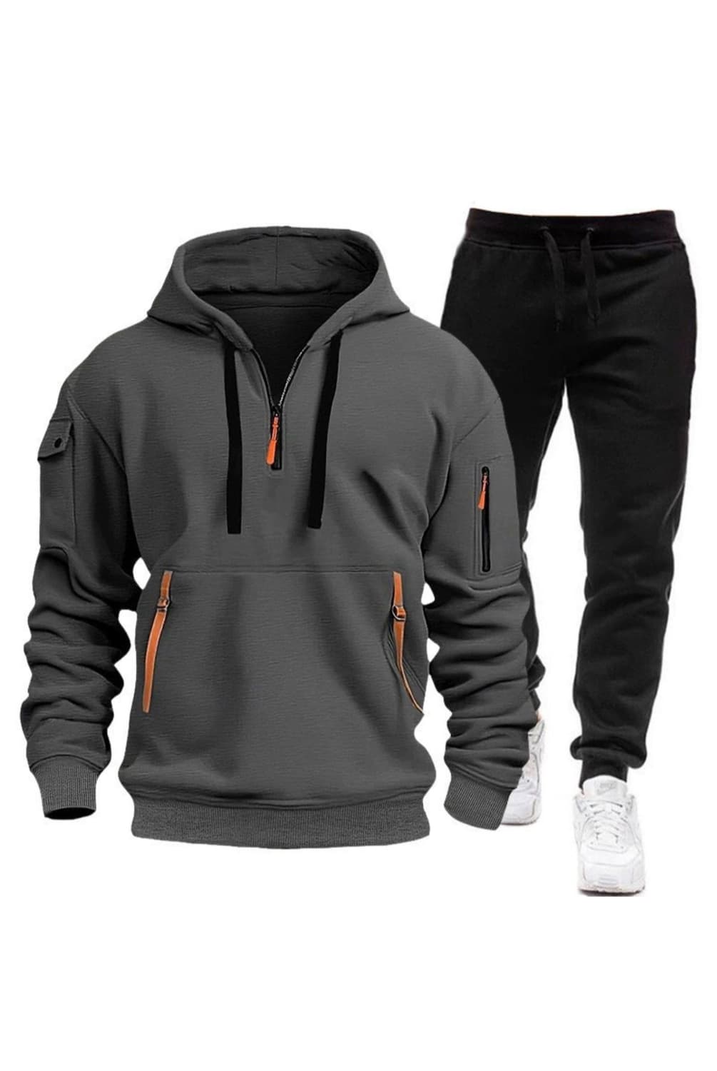 캐주얼 포켓 후드티 상하의세트 풀오버 후드티 실용적 일상운동복

싸이즈  상품이미지5