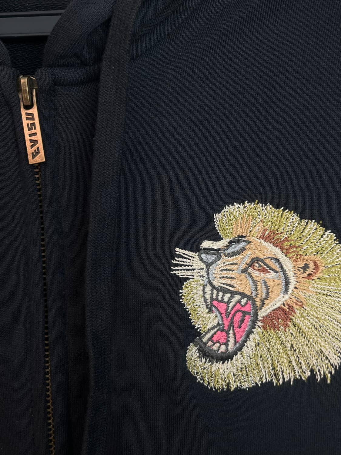 재팬라인 에비수 교토 호랑이 자수 후드집업 블랙 [XL] 상품이미지7