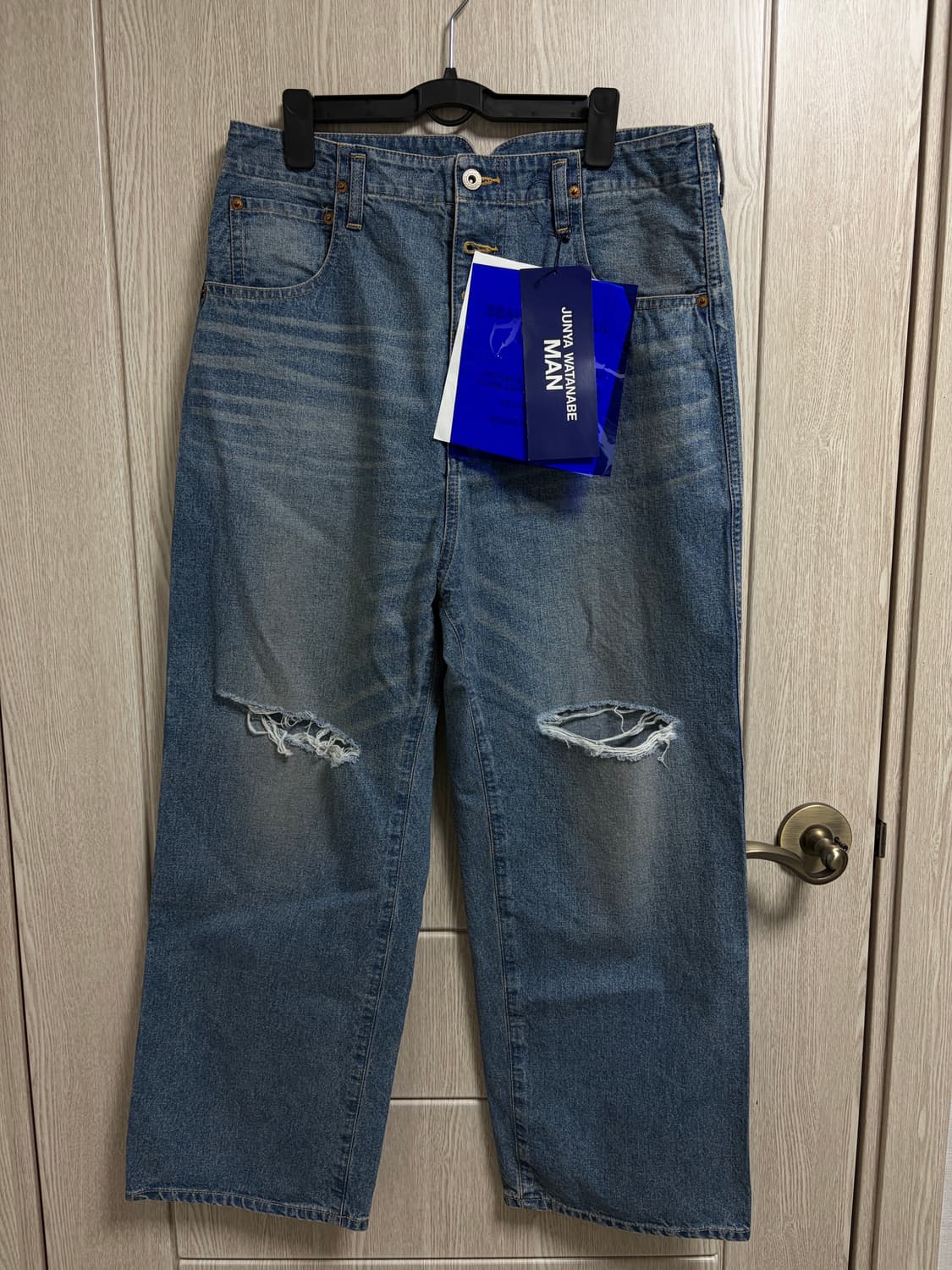 준야 와타나베 디스트레스드 데님 팬츠 인디고 S 상품이미지3