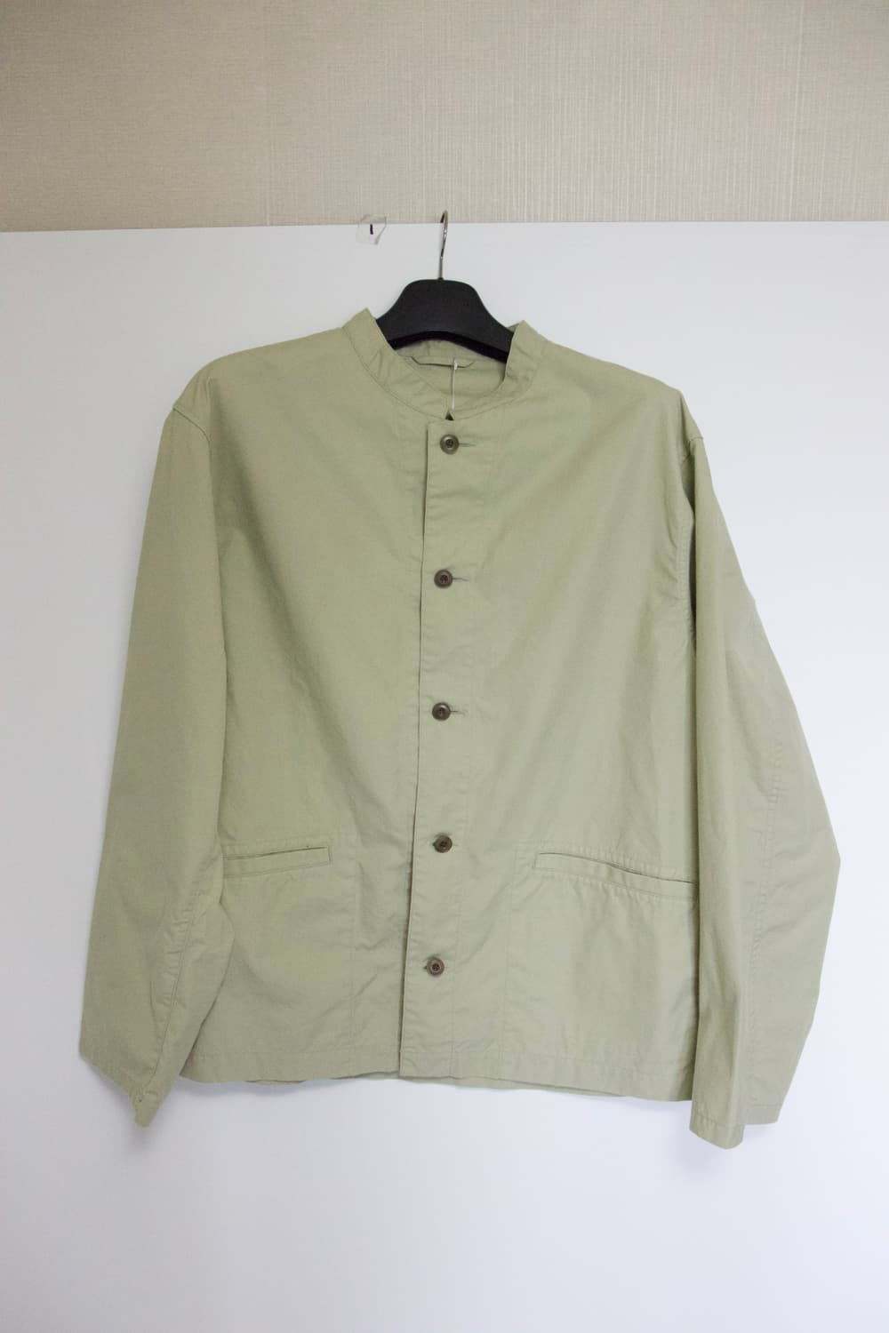 (새상품)나나미카 밴드칼라 셔츠 자켓 라이트그린 XL 상품이미지1