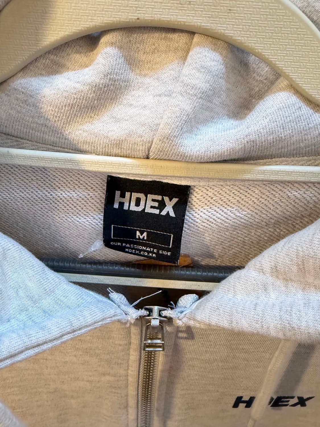 [M] HDEX 에이치덱스 라이트 그레이 후드집업 상품이미지3