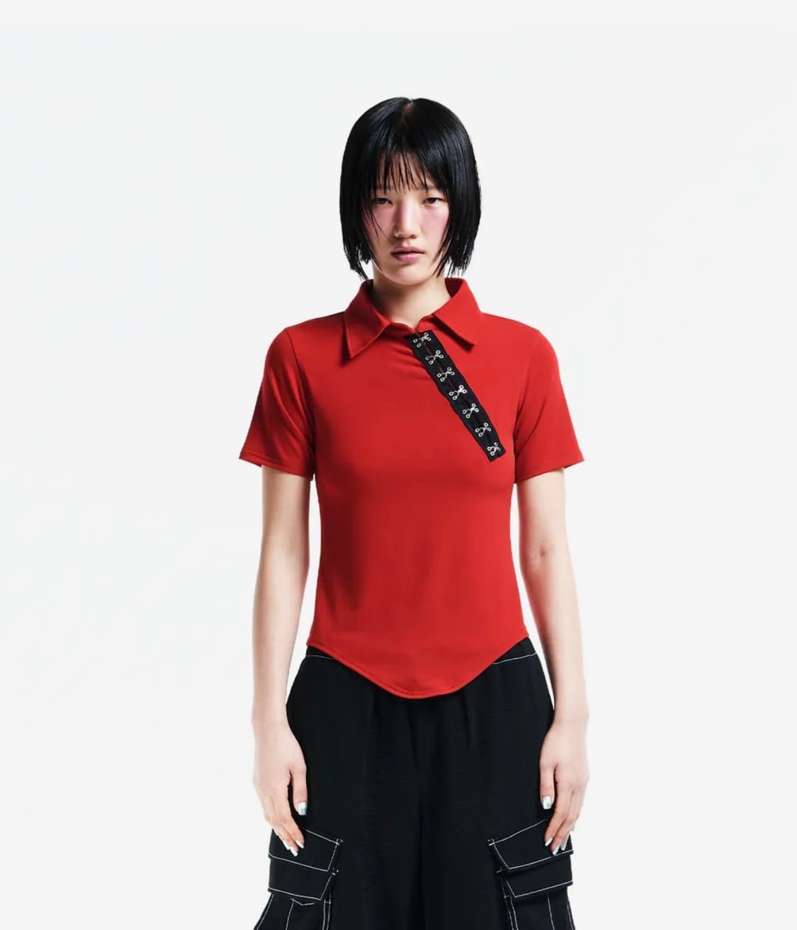 쿄 다이아그놀 후크 카라티 레드 새상품 상품이미지1