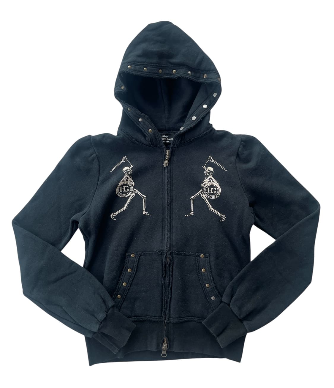 (초레어) 히스테릭 글래머 스컬 그래픽 스컬 참 스터드 후드집업 상품이미지1