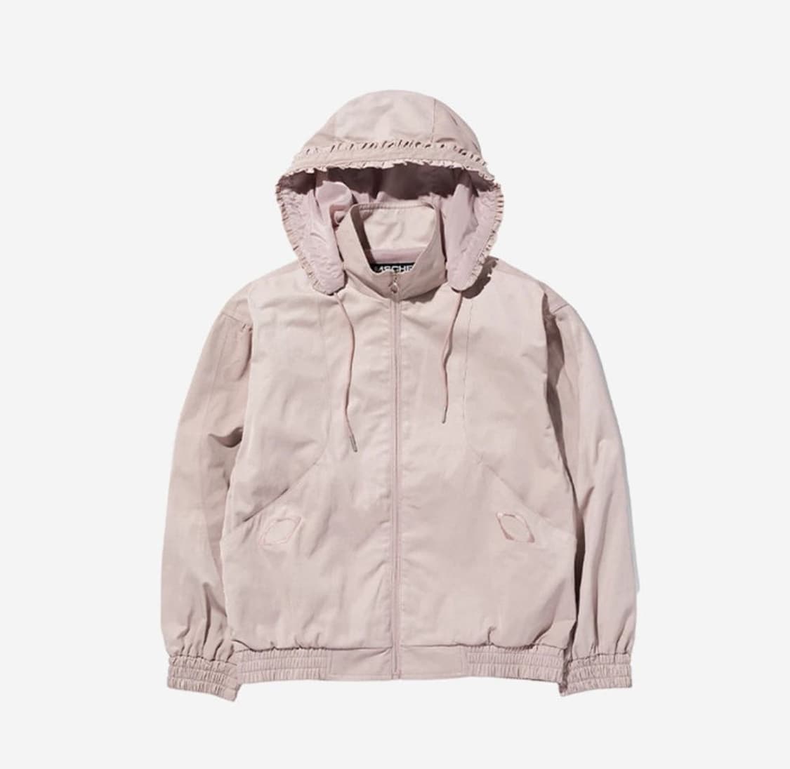 미스치프 보넷 후드 자켓 핑크 베이지 상품이미지1