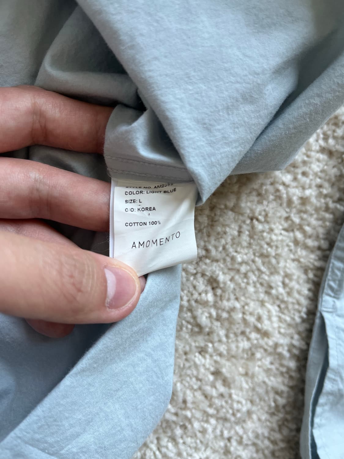 아모멘토 Seamless Shirt Light Blue (105) 상품이미지7