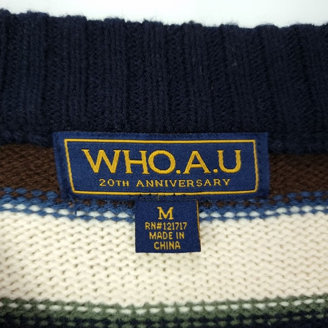 [후아유] 곰돌이 자수 스트라이프 니트 M18960 상품이미지7