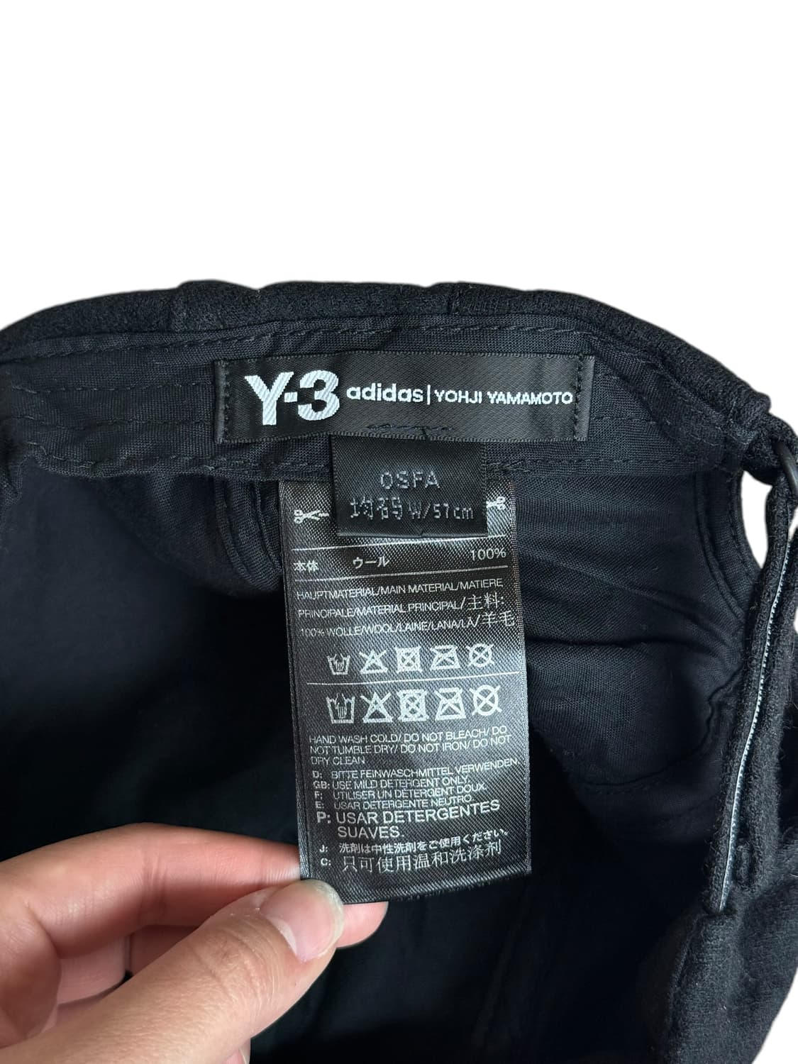 Y-3 블랙 울 캡 상품이미지5