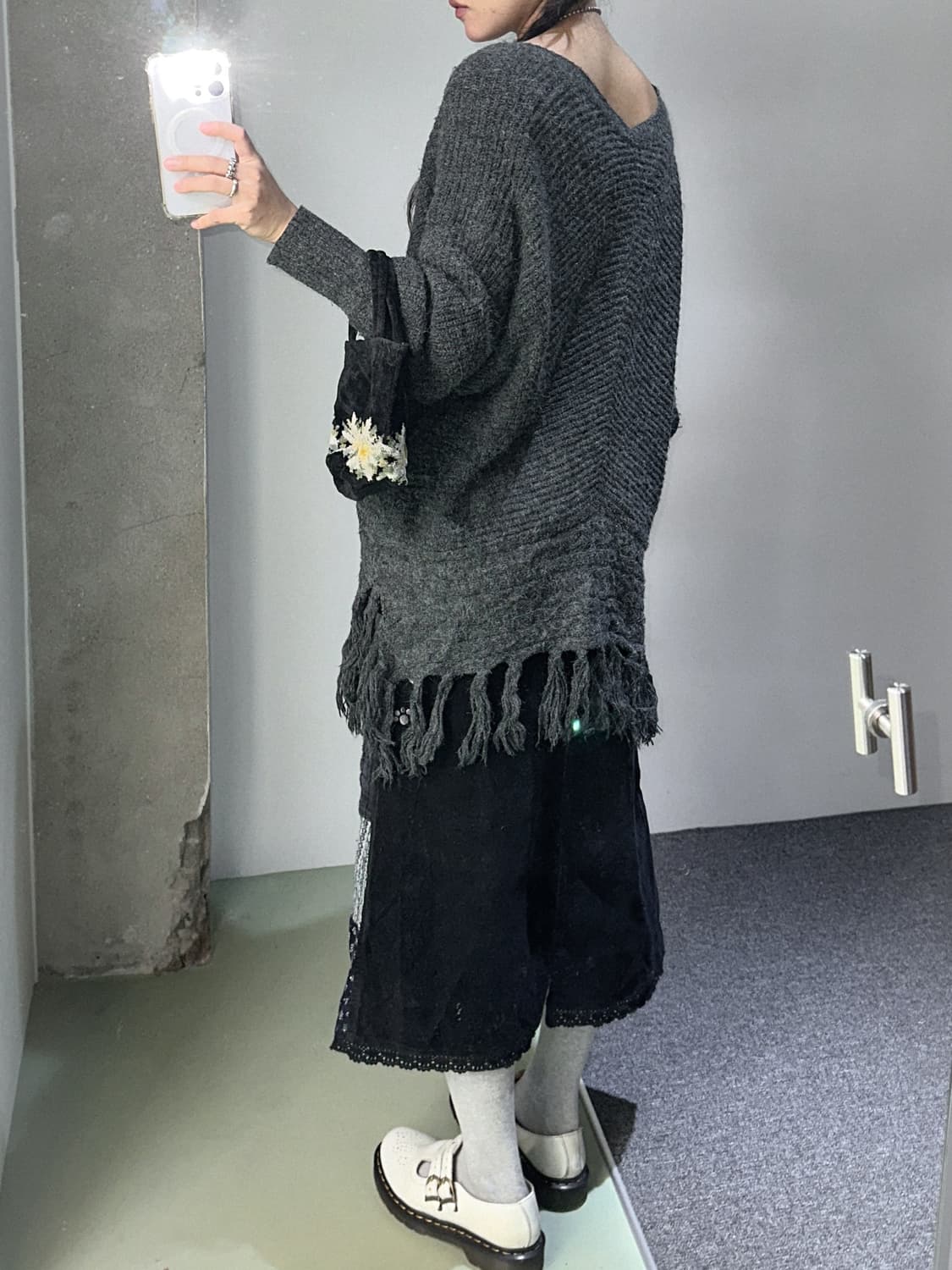 charcoal tassle cardigan 상품이미지6