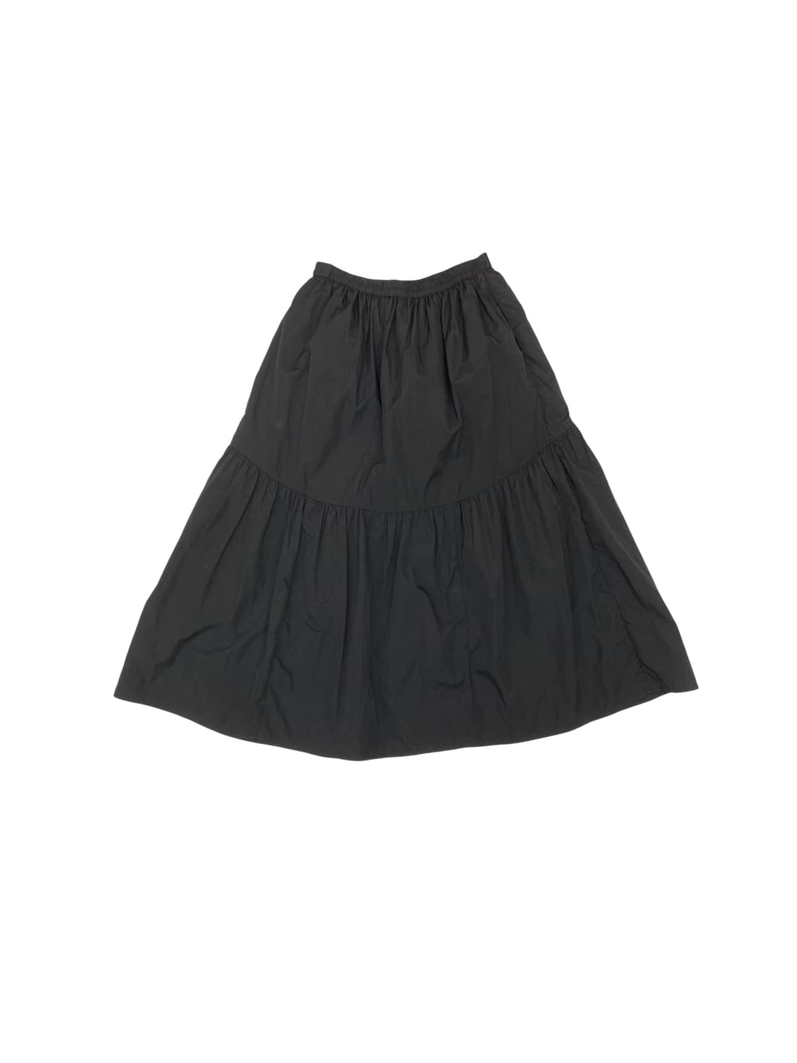 JPN MinimAL Black shirring skirt 상품이미지4