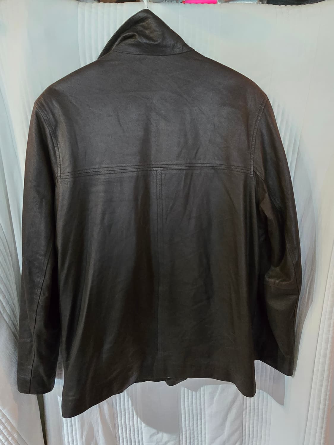 브라운 빈티지 가죽 블루종 자켓 상품이미지3