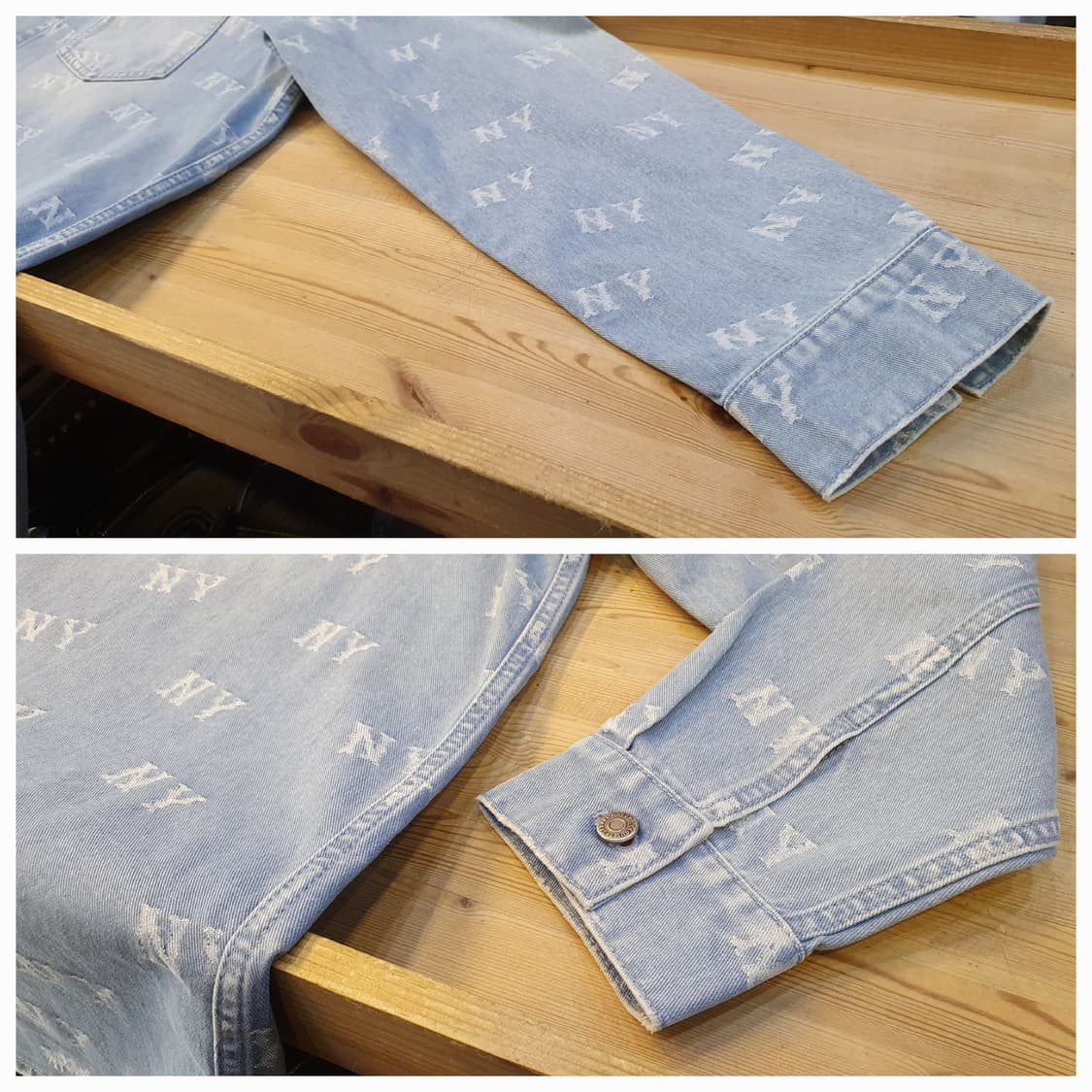 (새상품)110.MLB 모노그램 데님셔츠 상품이미지6