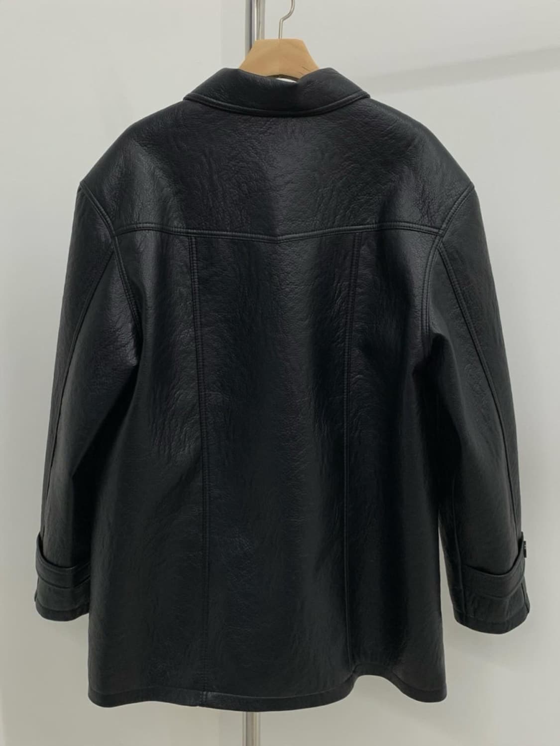 러브마이산타 아워 빈티지 레더 하프 자켓 레더 자켓 가죽 자켓 상품이미지7