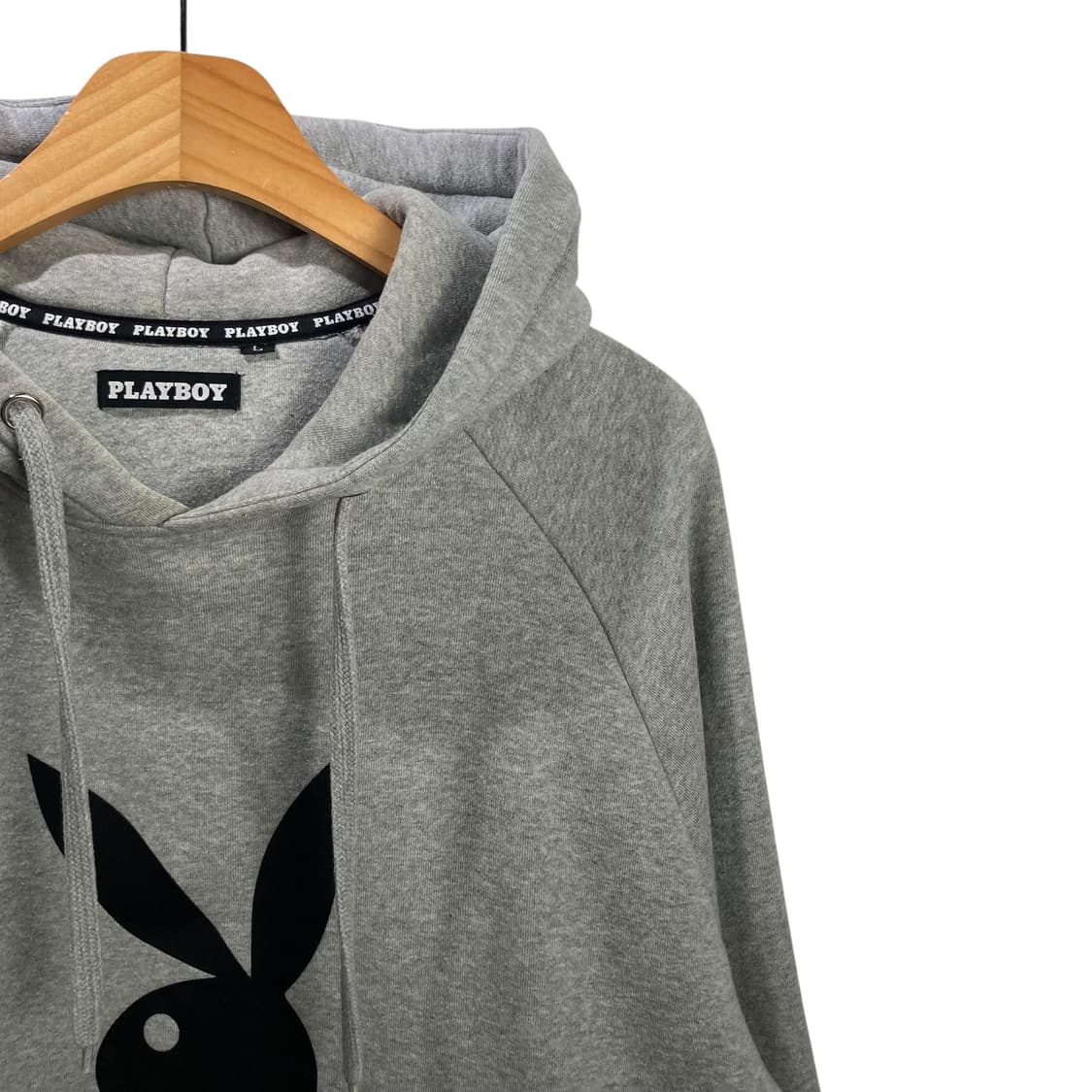 플레이 보이 빅로고 그레이 후드 상품이미지3