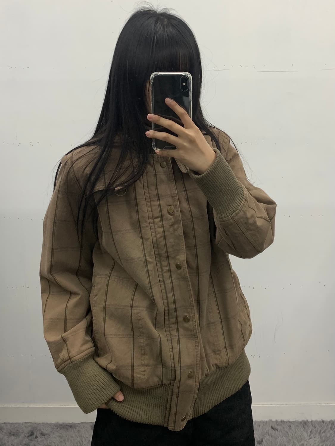 재패니즈 체크 봄버자켓 상품이미지1