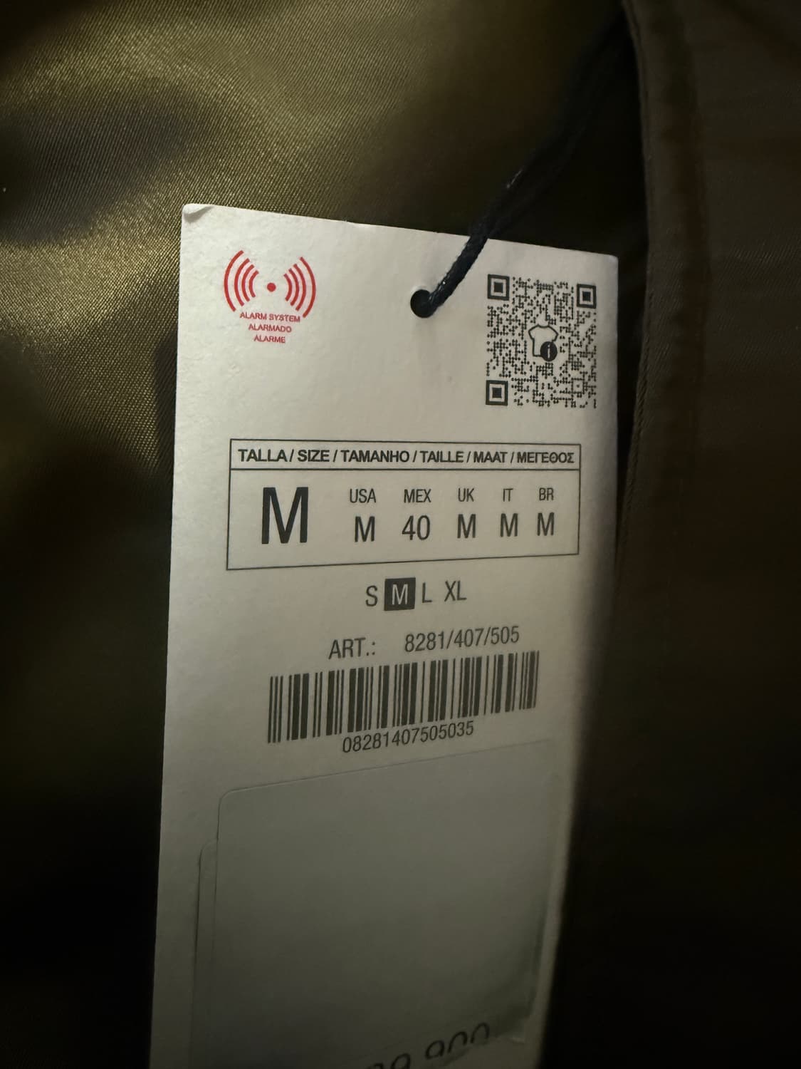 M사이즈 자라 오버사이즈 봄버 자켓 카키 8281/407 상품이미지4