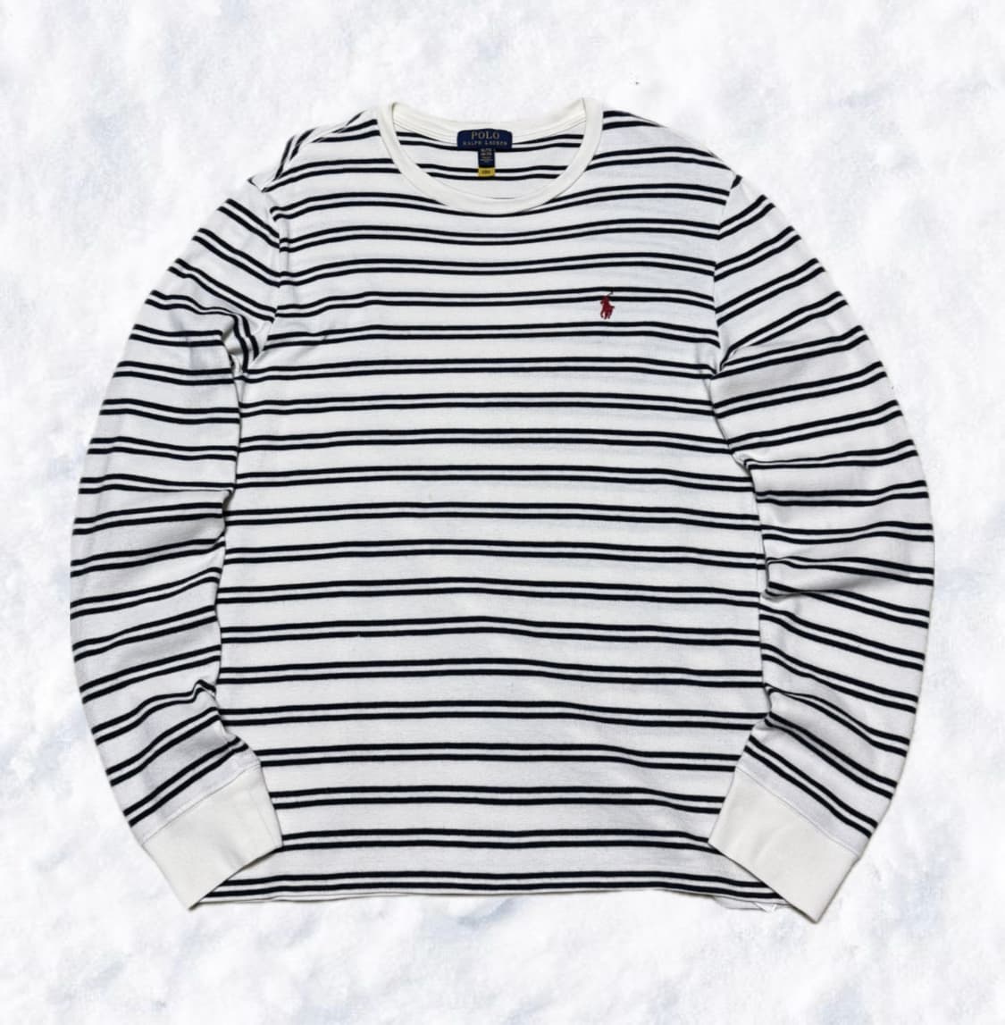 폴로 랄프로렌 스트라이프 화이트 네이비 긴팔 상품이미지1