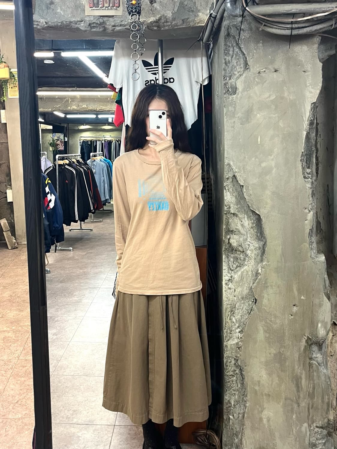 오클리 롱슬리브리스 긴팔티 베이지 S #csz2567 상품이미지2