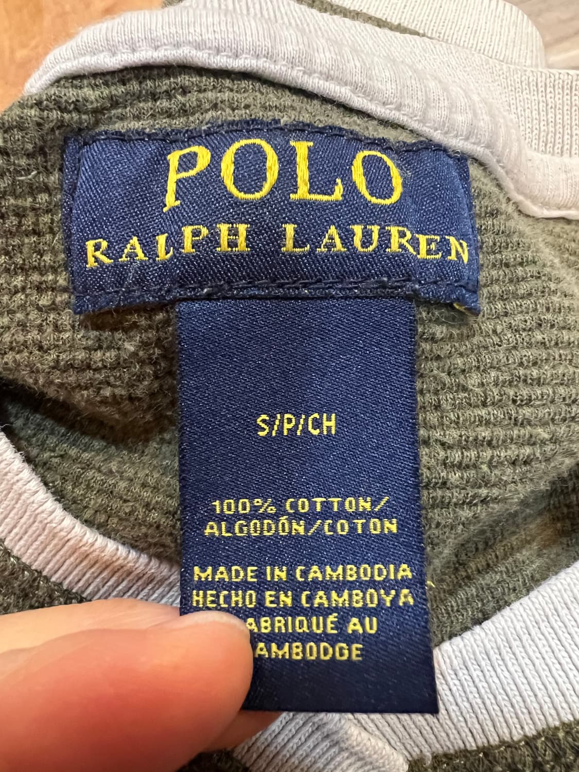 폴로랄프로렌 여성 카키 와플티셔츠 브이넥반팔티셔츠 상품이미지7