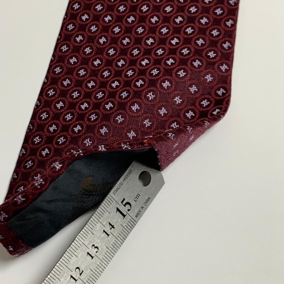 셀린느(CELINE) 모노그램 명품넥타이 A-A+등급 버건디컬러 상품이미지10