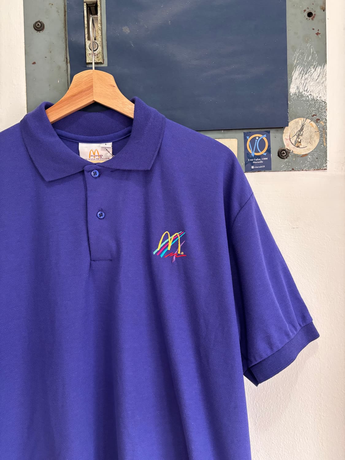 80s McDonald's Employee PK Shirt Purple 상품이미지2